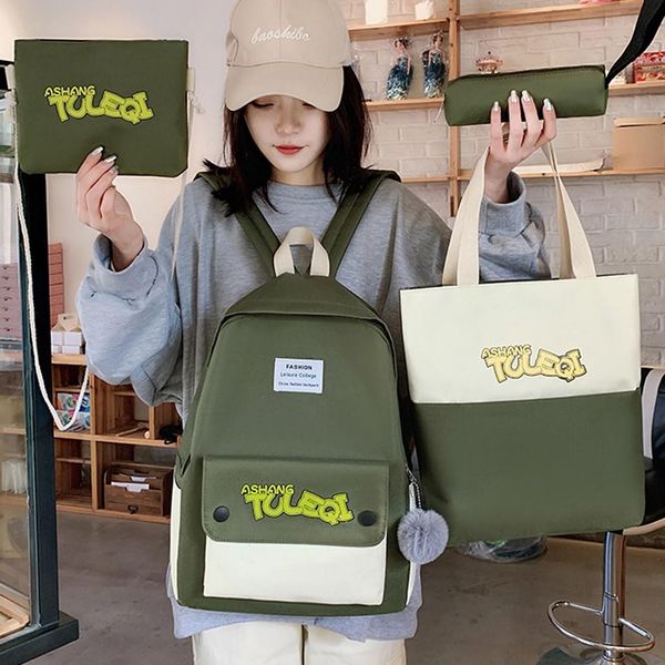 cute student small fashion simple style multifunctional large capacity canvas three-piece bag book bags for teenage girls kids
cute student small fashion simple style multifunctional large capacity canvas three-piece bag book bags for teenage girls kids