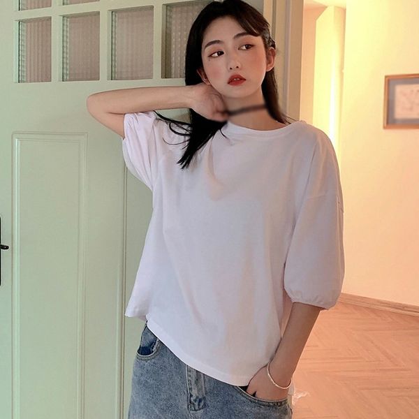 women loose summer t-shirts female round neck casual t-shirt short sleeve tees top, White
women loose summer t-shirts female round neck casual t-shirt short sleeve tees top, White