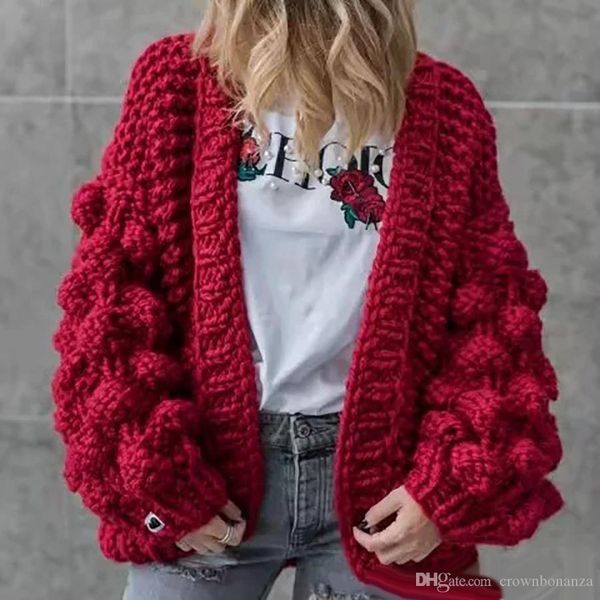 autumn winter europe america sweater manual weave ball lantern sleeve coat sweater 3d decoration cardigans knitting sweater, White;black
autumn winter europe america sweater manual weave ball lantern sleeve coat sweater 3d decoration cardigans knitting sweater, White;black