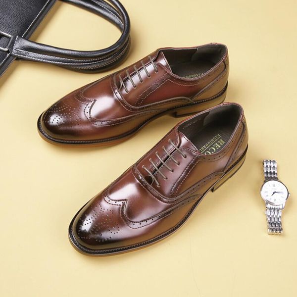 new large size four seasons brogues men's business formal gentleman's shoes breathable party wedding shoes v1.11, Black
new large size four seasons brogues men's business formal gentleman's shoes breathable party wedding shoes v1.11, Black