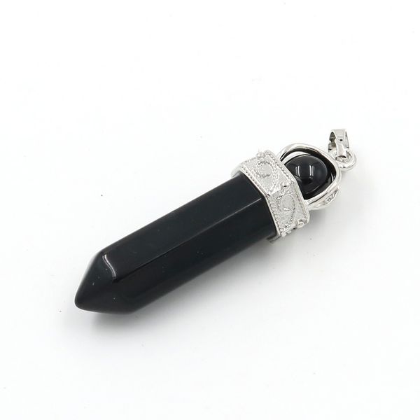 wholesale 10 pcs silver plated small hexagon column with round bead pendant black agate fashion jewelry
wholesale 10 pcs silver plated small hexagon column with round bead pendant black agate fashion jewelry