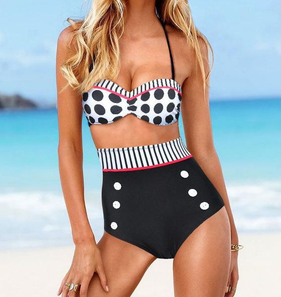 2019 fashion retro swimwear women's new europe and the united states swimwear cover belly hanging neck double wave swimsuit bikini
2019 fashion retro swimwear women's new europe and the united states swimwear cover belly hanging neck double wave swimsuit bikini