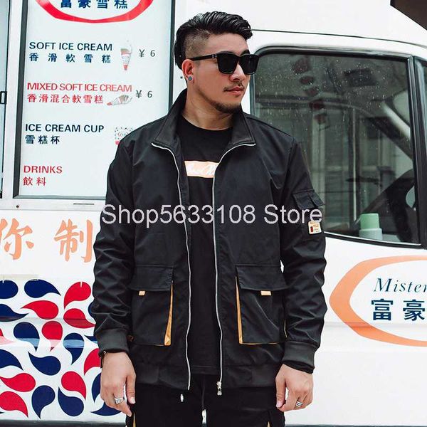 j1133 jacket big size men's wear autumn jacket coat plus fat plus, Black;brown 
j1133 jacket big size men's wear autumn jacket coat plus fat plus, Black;brown