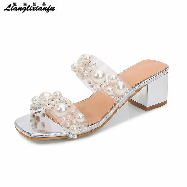 llxf pearl slipper peep toe 5cm med thick high heels shoes woman stiletto female sandals small yards:30 31 32 33 pantoufle femme, Black
llxf pearl slipper peep toe 5cm med thick high heels shoes woman stiletto female sandals small yards:30 31 32 33 pantoufle femme, Black