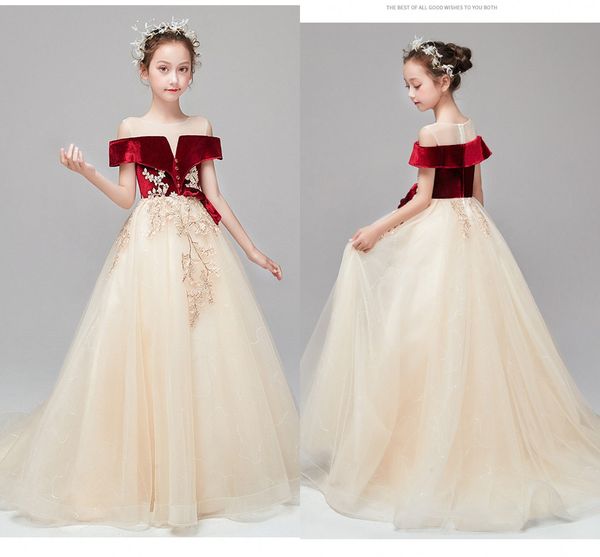 burgundy embroidery party pageant dresses for little girls designer cold shoulder flower girls dresses with train party evening gowns toddle, White;blue
burgundy embroidery party pageant dresses for little girls designer cold shoulder flower girls dresses with train party evening gowns toddle, White;blue