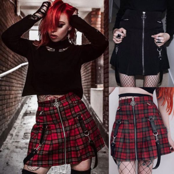 2019 new women ladies fashion short skirt tartan check print skirts plaid pleated zipper waist mini skirt size s m l, Black
2019 new women ladies fashion short skirt tartan check print skirts plaid pleated zipper waist mini skirt size s m l, Black