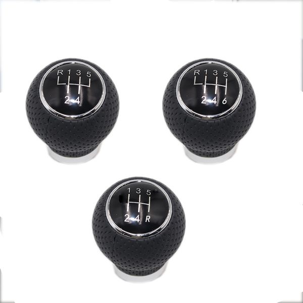 черная кожа 5 скорость переключения передач ручка для vw shifter левер ручка mt круглый шар гир