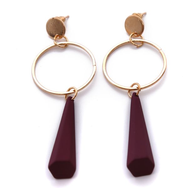 korean creative long statement geometric circle triangle dangle drop earrings for women triangle wooden earring, Silver
korean creative long statement geometric circle triangle dangle drop earrings for women triangle wooden earring, Silver