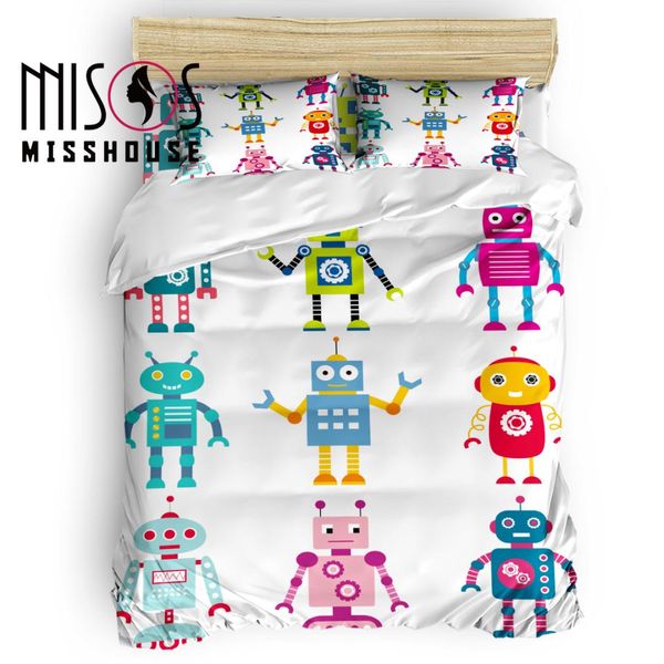 misshouse cartoon robot duvet cover set bed sheets comforter cover pillowcases 4pcs bedding sets
misshouse cartoon robot duvet cover set bed sheets comforter cover pillowcases 4pcs bedding sets