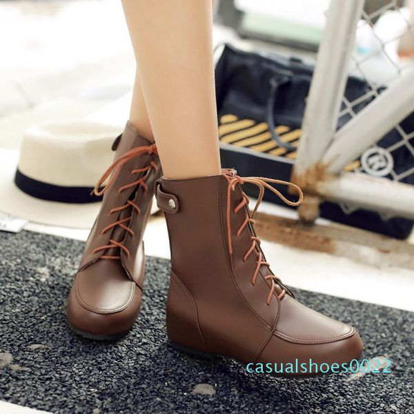 big size 9 10 11-19 boots women shoes ankle boots for women ladies shoes woman winter round head front tie c22, Black
big size 9 10 11-19 boots women shoes ankle boots for women ladies shoes woman winter round head front tie c22, Black