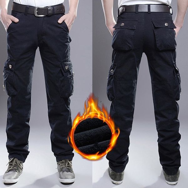 winter thicken fleece cargo pants men's double layer army camouflage tactical cotton baggy pants warm trousers, Black
winter thicken fleece cargo pants men's double layer army camouflage tactical cotton baggy pants warm trousers, Black