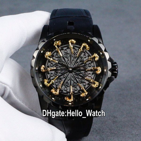new excalibur 45 rddbex0495 pvd steel black 18k yellow gold knights of the round table black dial automatic mens watch leather strap watches, Slivery;brown
new excalibur 45 rddbex0495 pvd steel black 18k yellow gold knights of the round table black dial automatic mens watch leather strap watches, Slivery;brown
