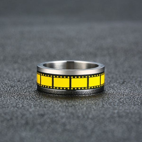 camera film spinner band rings in stainless steel pgrapher's gift personalized jewelry ring, Golden;silver
camera film spinner band rings in stainless steel pgrapher's gift personalized jewelry ring, Golden;silver
