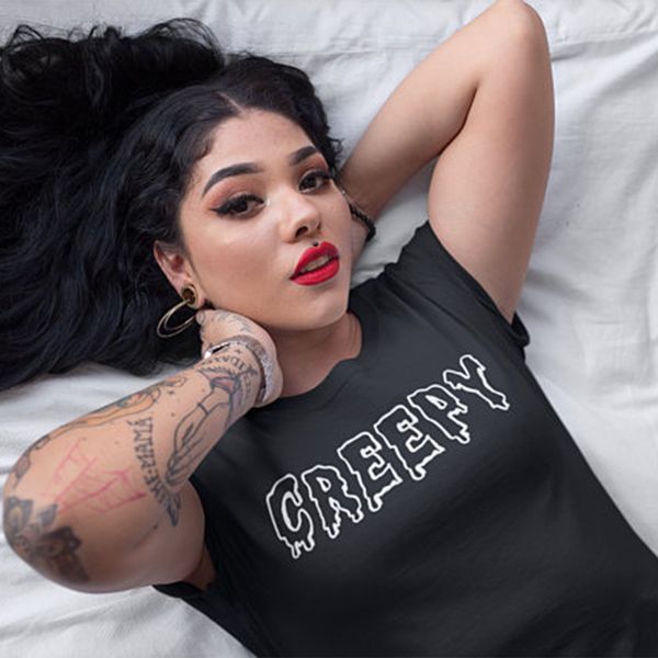 women's t-shirt tshirt gothic women plus size t shirt fashion punk creepy cute tee streetwear tumblr femme, White
women's t-shirt tshirt gothic women plus size t shirt fashion punk creepy cute tee streetwear tumblr femme, White