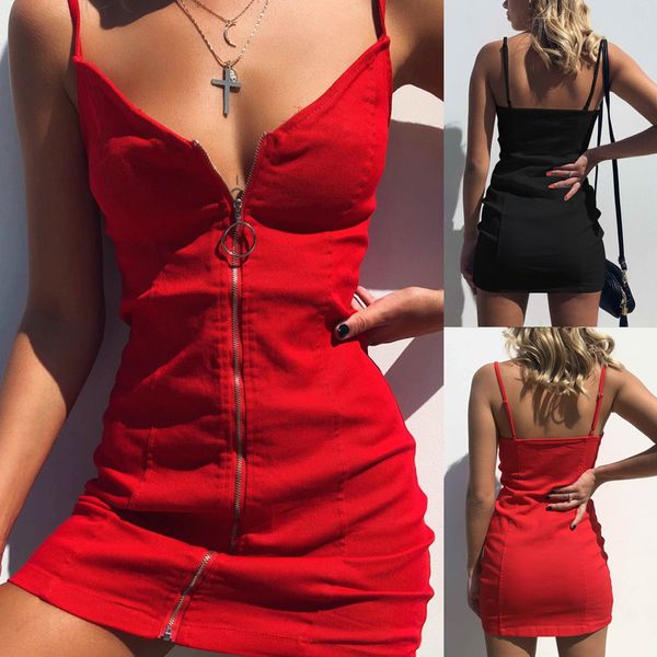 sell womens spaghetti strap zip front backless bodycon mini party dress clubwear size s-l, White;black
sell womens spaghetti strap zip front backless bodycon mini party dress clubwear size s-l, White;black