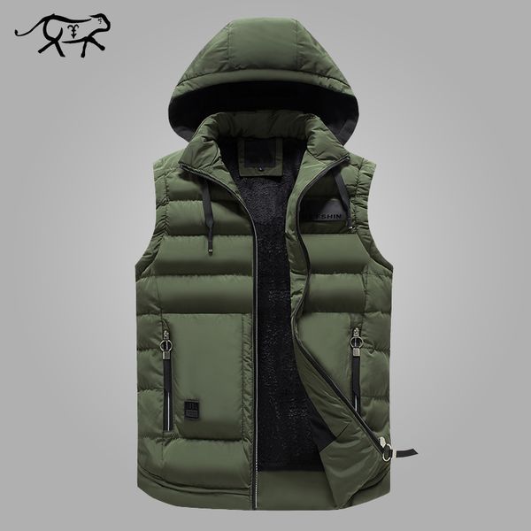 men's vests mens winter jackets casual thick men sleeveless hoodie coats male cotton padded warm slim big pocket cashmere waistcoat, Black;white
men's vests mens winter jackets casual thick men sleeveless hoodie coats male cotton padded warm slim big pocket cashmere waistcoat, Black;white