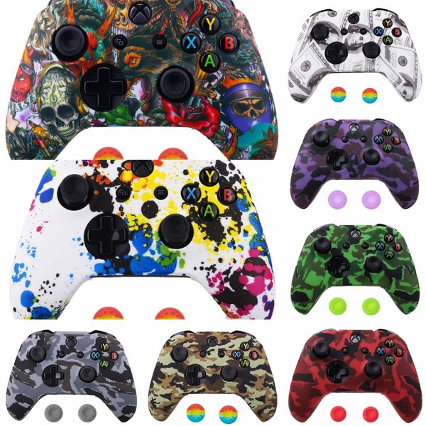 v9ex3 silicone grips skin case for xbox one x s camouflage protector water transfer printing controller cover protective caps
v9ex3 silicone grips skin case for xbox one x s camouflage protector water transfer printing controller cover protective caps