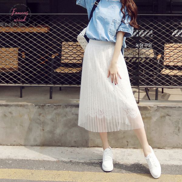 lace mesh skirt black gray white pleated tulle skirt high waist fashion women long skirt
lace mesh skirt black gray white pleated tulle skirt high waist fashion women long skirt