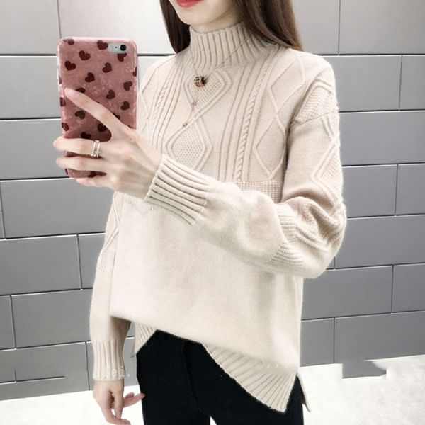 turtleneck sweater women knit 2019 new loose inner knit sweater solid color long sleeve casual pullover women jin59, White;black
turtleneck sweater women knit 2019 new loose inner knit sweater solid color long sleeve casual pullover women jin59, White;black