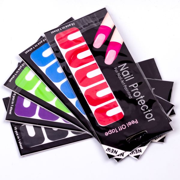 u shape nail polish protector uv gel stickers manicure tools anti-overflow nails sticker for painting peel off tape 10pcs / sheet, Black
u shape nail polish protector uv gel stickers manicure tools anti-overflow nails sticker for painting peel off tape 10pcs / sheet, Black