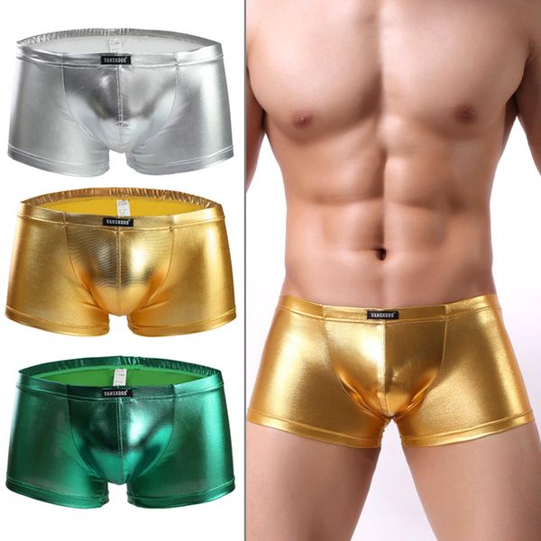 men low waist panties gilding artificial leather slim fit male underpants -xl ql sale, Black;white
men low waist panties gilding artificial leather slim fit male underpants -xl ql sale, Black;white