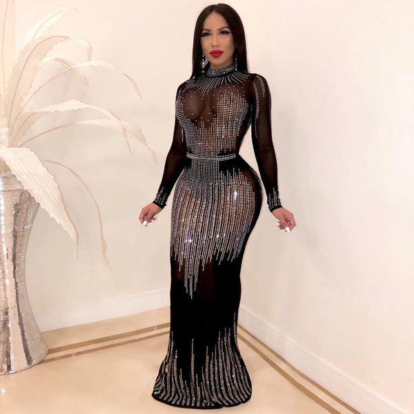 new fashion long sleeve black dress autumn winter maxi bodycon shining beading club celebrity party dresses vestidos 2019i, Black;gray
new fashion long sleeve black dress autumn winter maxi bodycon shining beading club celebrity party dresses vestidos 2019i, Black;gray