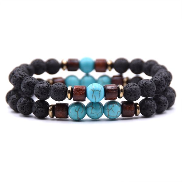2pcs/set 8mm black matted lava stone turquoise tiger eye bead bracelet essential oil diffuser bracelet for women men couple jewelry
2pcs/set 8mm black matted lava stone turquoise tiger eye bead bracelet essential oil diffuser bracelet for women men couple jewelry