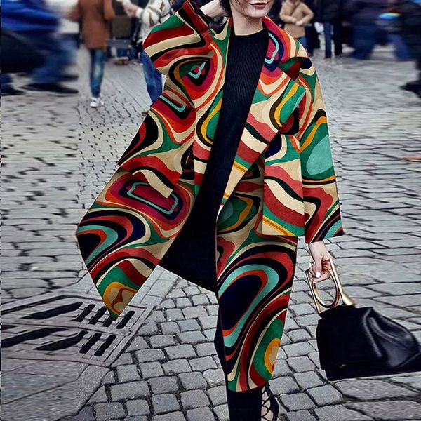 fashion print women long winter wool blend coat plus size long sleeve coat and jacket elegant vintage outerwear, Black
fashion print women long winter wool blend coat plus size long sleeve coat and jacket elegant vintage outerwear, Black