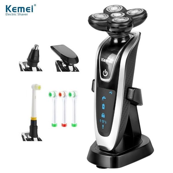 4 in1 kit washable electric shaver rechargeable 5d electric shaving razors for men rotating beard nose ear trimmer+toothbrush*4
4 in1 kit washable electric shaver rechargeable 5d electric shaving razors for men rotating beard nose ear trimmer+toothbrush*4