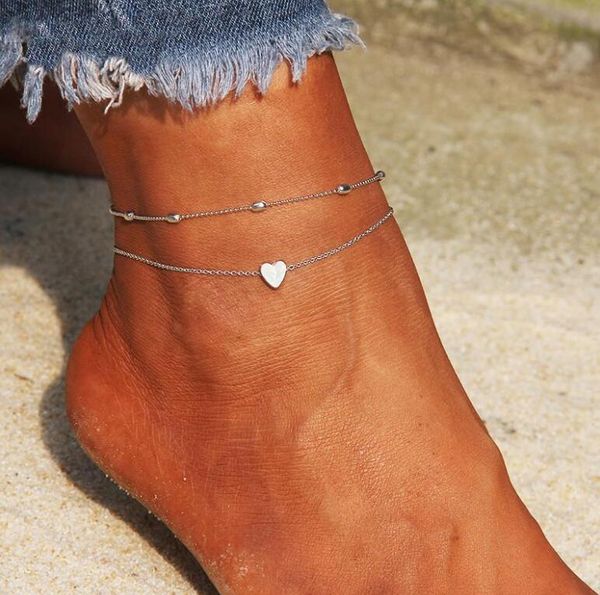 fashion double layer of love beach anklet titanium steel heart gift ornaments gd198, Red;blue
fashion double layer of love beach anklet titanium steel heart gift ornaments gd198, Red;blue
