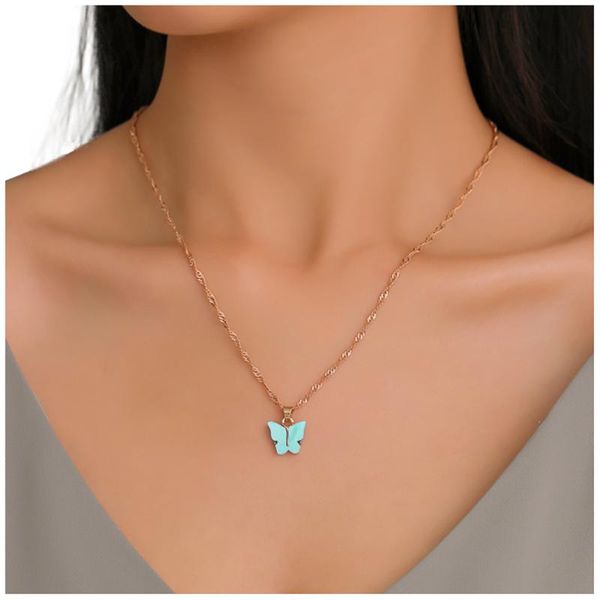 fashion sweet butterfly necklace acrylic color clavicle chain necklace jewelry famale party wild pendant chain for women, Golden;silver
fashion sweet butterfly necklace acrylic color clavicle chain necklace jewelry famale party wild pendant chain for women, Golden;silver