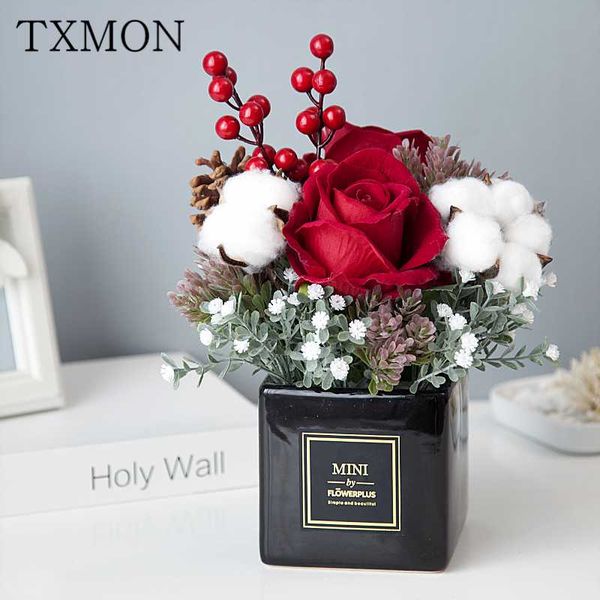 simulation red rose dried red fruit fake flower set christmas light vase guest dining room wedding room home decoration
simulation red rose dried red fruit fake flower set christmas light vase guest dining room wedding room home decoration