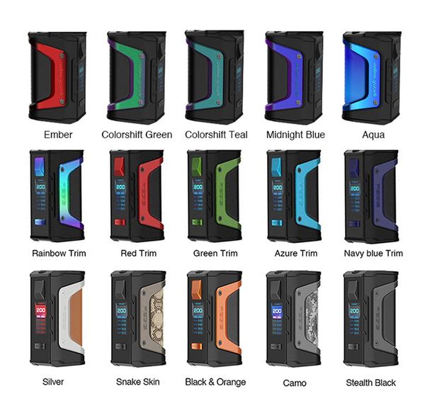 200 Вт GeekVape Aegis Legend TC Box MOD 200 Вт с новым чипсетом лучше всего подходит для Aero Mesh 4 мл без батареи 18650
200 Вт GeekVape Aegis Legend TC Box MOD 200 Вт с новым чипсетом лучше всего подходит для Aero Mesh 4 мл без батареи 18650