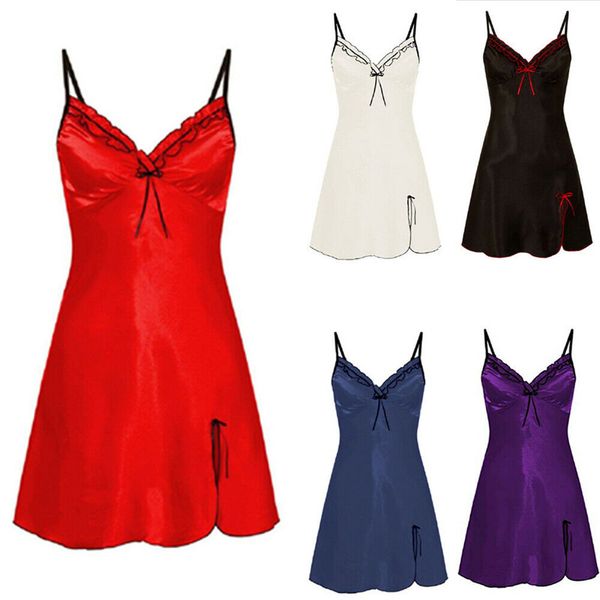 new womens sleepwear summer lingerie silk fashion nightgowns underwear ladies nightwear sleeveless v-neck sleepshirts solid, Black;red
new womens sleepwear summer lingerie silk fashion nightgowns underwear ladies nightwear sleeveless v-neck sleepshirts solid, Black;red