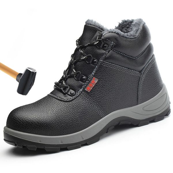 winter men's boots warm leather shoes male waterproof shoes chaussure anti-smashing work safety for men footwear, Black
winter men's boots warm leather shoes male waterproof shoes chaussure anti-smashing work safety for men footwear, Black