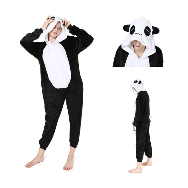 

2019 adults animal pajamas sets cartoon winter warm sleepwear cosplay panda pajamas kigurumi women men flannel hooded pijama, Blue;gray