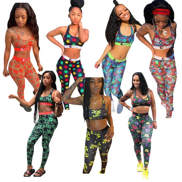 women design tracksuit floral print bra crop vest + pants leggings two piece set fashion outfits casual swimwear sportswear swimsuit 7 color, White
women design tracksuit floral print bra crop vest + pants leggings two piece set fashion outfits casual swimwear sportswear swimsuit 7 color, White