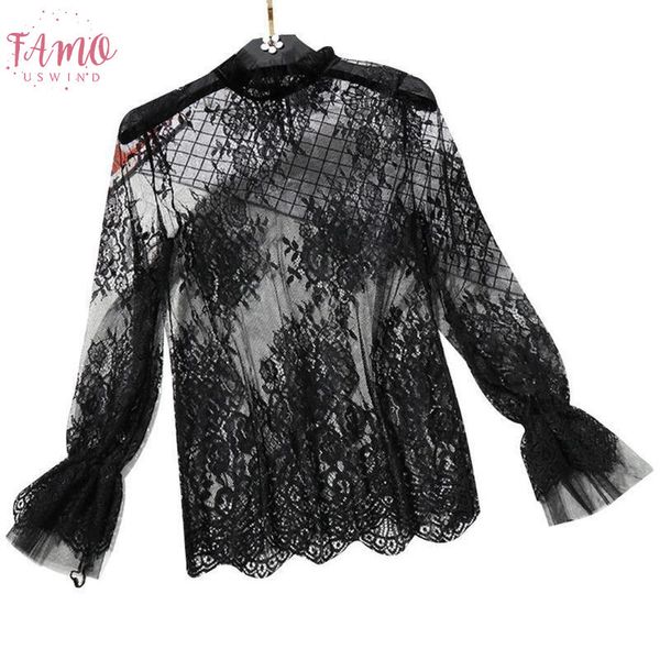 womens long flare sleeve sheer mesh blouse hollow out embroidered floral lace shirt crew neck swimsuit cover up ruffles neck, White
womens long flare sleeve sheer mesh blouse hollow out embroidered floral lace shirt crew neck swimsuit cover up ruffles neck, White