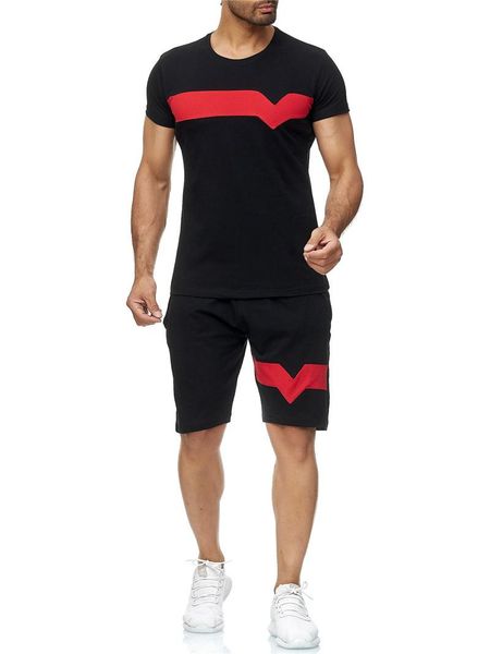 panelled print mens short sleeve designer tracksuits o neck summer quick drying slim mens 2pcs sports sets, Gray
panelled print mens short sleeve designer tracksuits o neck summer quick drying slim mens 2pcs sports sets, Gray