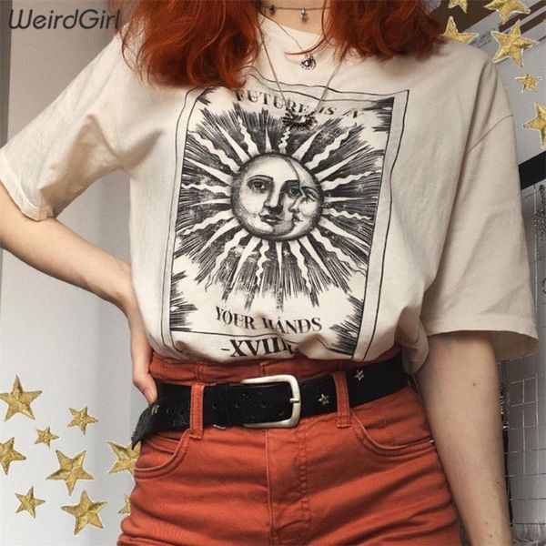 weirdgirl women casual fashion t-shirt khaki letter sun moon print loose o-neck half sleeve elastic stretched summer home new, White
weirdgirl women casual fashion t-shirt khaki letter sun moon print loose o-neck half sleeve elastic stretched summer home new, White