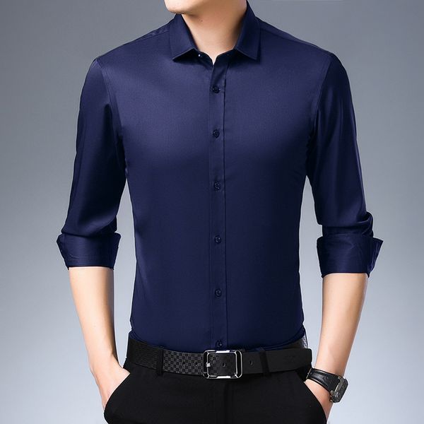 non-ironing shirt men japanese streetwear casual with high elasticity long sleeve shirts turn-down collar harujuku fashion, White;black
non-ironing shirt men japanese streetwear casual with high elasticity long sleeve shirts turn-down collar harujuku fashion, White;black