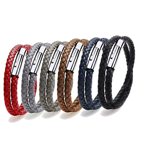 2 layer leather bracelet for men women stainless steel jewelry magnetic buckle handmade black brown leather bracelet 044, Golden;silver
2 layer leather bracelet for men women stainless steel jewelry magnetic buckle handmade black brown leather bracelet 044, Golden;silver