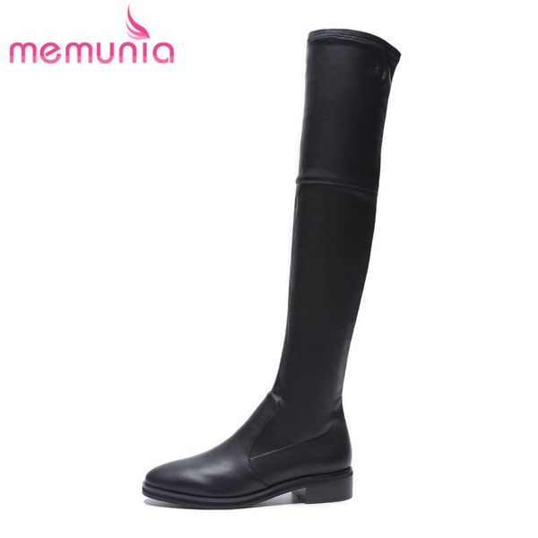 memunia over the knee genuine leather boots for women round toe autumn winter low heels boots fashion women shoes, Black
memunia over the knee genuine leather boots for women round toe autumn winter low heels boots fashion women shoes, Black