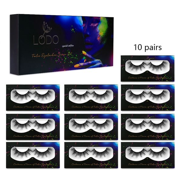 false eyelashes 3d stereo eyelashes 10 pairs simulation ten01-09 series each pair of independent packaging
false eyelashes 3d stereo eyelashes 10 pairs simulation ten01-09 series each pair of independent packaging