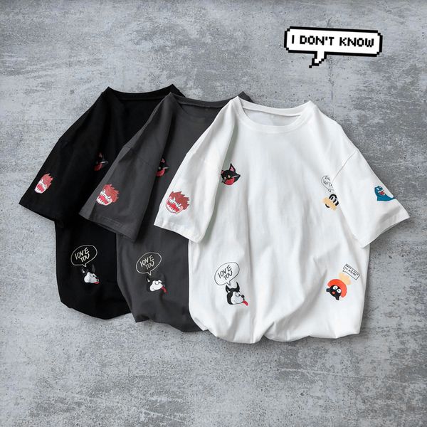 t shirt for men cartoon short-sleeved t-shirt men's loose youth clothes 2020 new summer clothes streetwear vintage t shirt, White;black
t shirt for men cartoon short-sleeved t-shirt men's loose youth clothes 2020 new summer clothes streetwear vintage t shirt, White;black
