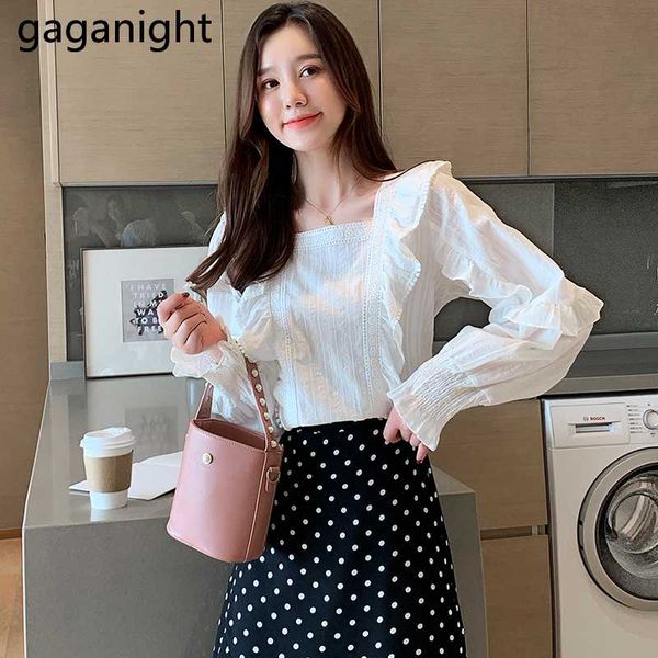 women's blouses & shirts gaganight ruffles solid fashion bloue women chiffon long sleeves square collar lace shirt office lady chic kor, White
women's blouses & shirts gaganight ruffles solid fashion bloue women chiffon long sleeves square collar lace shirt office lady chic kor, White