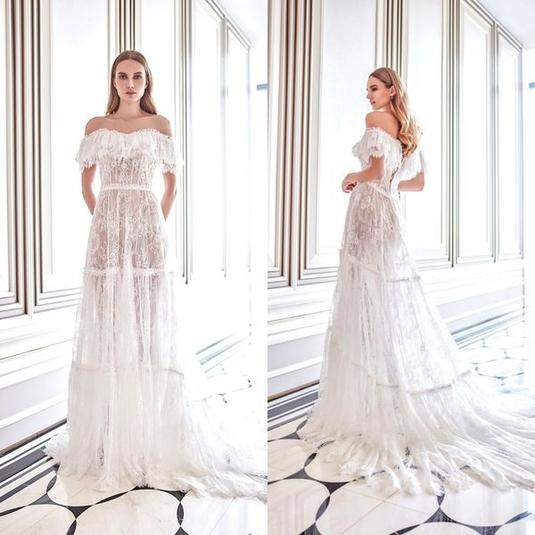 modest a line wedding dresses off shoulder short sleeve applique sequins tulle lace wedding gown sweep train robe de mariée, White
modest a line wedding dresses off shoulder short sleeve applique sequins tulle lace wedding gown sweep train robe de mariée, White