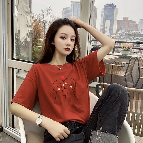 100% pure short-sleeved female 2020 loose cotton t-shirt cotton t-shirt student half-sleeved women's super-fire ins body tie, White
100% pure short-sleeved female 2020 loose cotton t-shirt cotton t-shirt student half-sleeved women's super-fire ins body tie, White