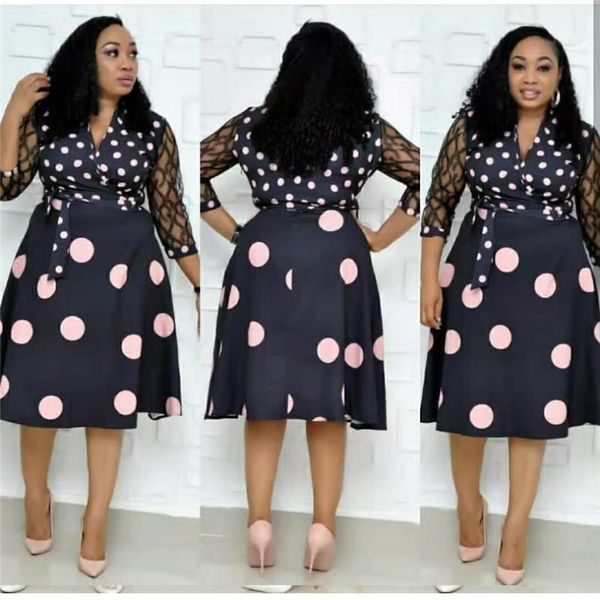 polka dot dress women african clothes lace sleeve patchwork a-line dress office lady elegant v-neck high waist party, Red
polka dot dress women african clothes lace sleeve patchwork a-line dress office lady elegant v-neck high waist party, Red