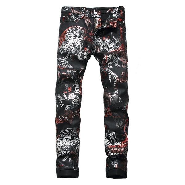 sokotoo мужские тигр животных напечатаны с покрытием джинсы мода slim fit черный окрашенные брюки стрейч, Blue
sokotoo мужские тигр животных напечатаны с покрытием джинсы мода slim fit черный окрашенные брюки стрейч, Blue